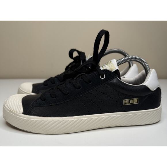 Palladium Pallaphoenix Flame L Sneaker Womens 9 Black Leather Low Lace Up Unisex - Picture 3 of 12